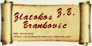 Zlatokos Branković vizit kartica